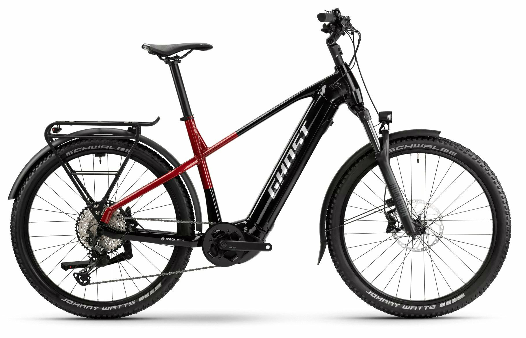 Ghost E-TERU PRO EQ black/pearl deep red-glossy 27;5" 750 Wh Diamant XL