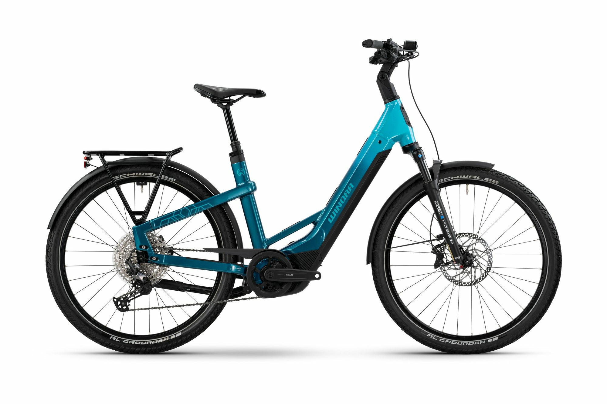 Winora YAKUN X12 blue monday/aqua-gloss 27;5" 800 Wh Wave 44 cm