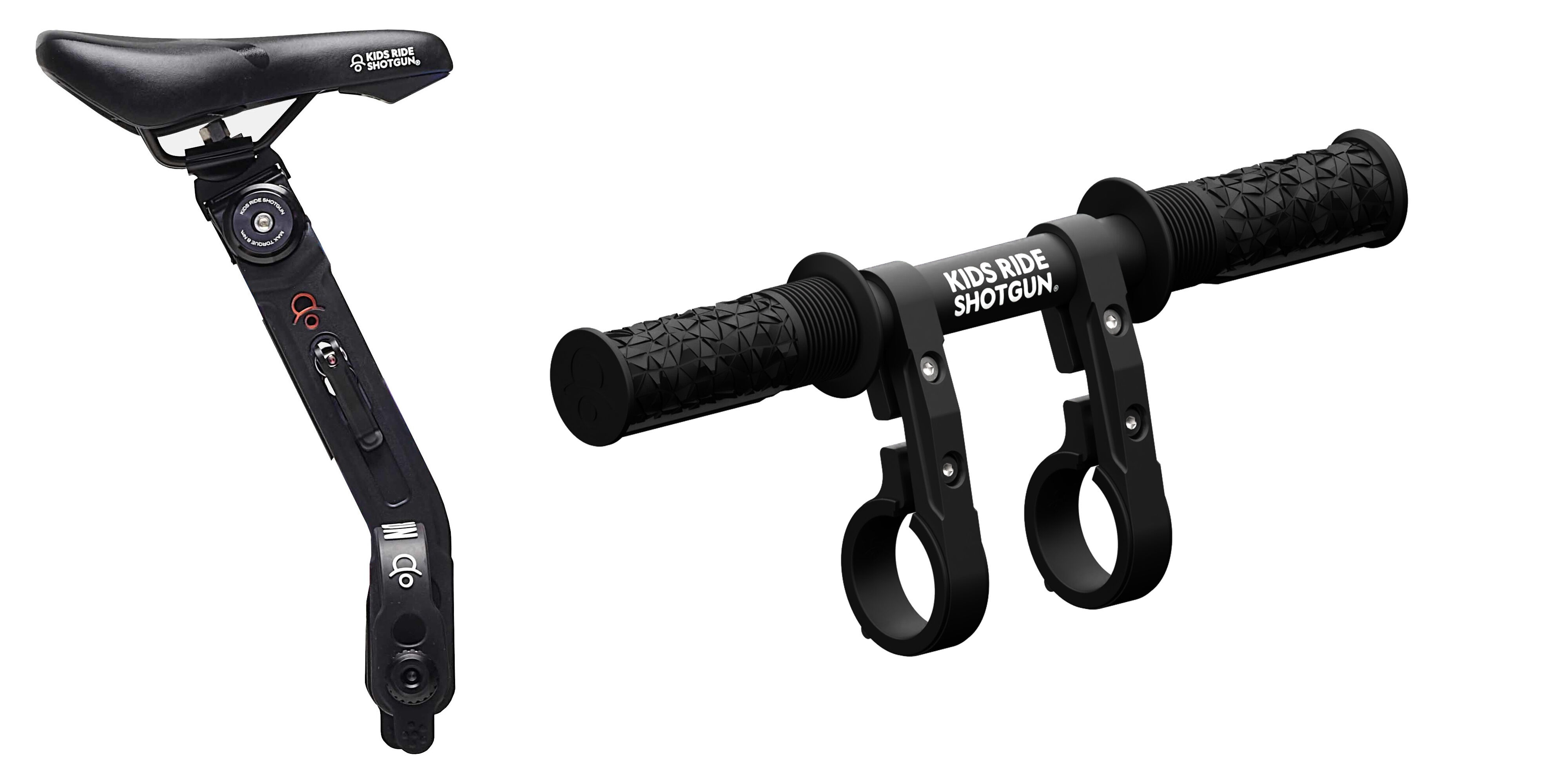 Kids Ride Shotgun  2.0 MTB Front Kindersitz/Lenker Combo Set Black