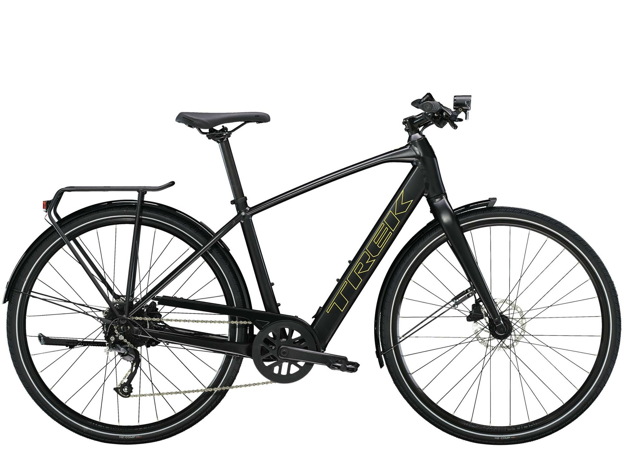 Trek FX+ 2 Satin Trek Black 2023 28" 250 Wh Diamant
