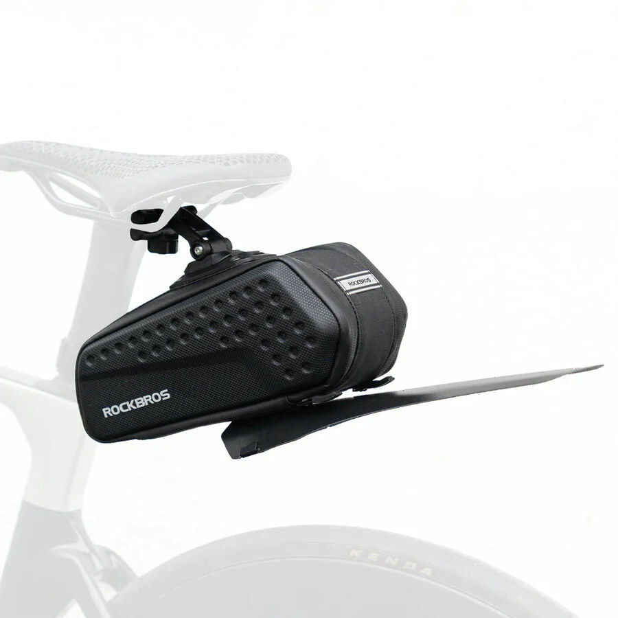 Rockbros F002 Bike Saddle Bag with mudguard Schwarz