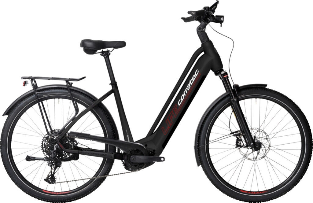 Corratec Life CX7 Belt Black/White/Red - 750 Wh - 27,5 Zoll - Wave