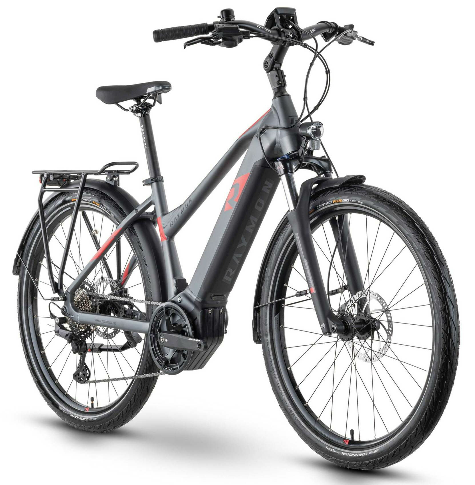 Raymon TourRay E 6.0 M350 anthracite metallic/red/black matt 27,5" 630 Wh Trapez