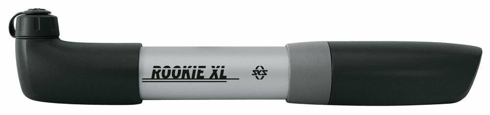 SKS ROOKIE XL Fahrradpumpe silber-schwarz, reversibel, kompakt und leistungsstar