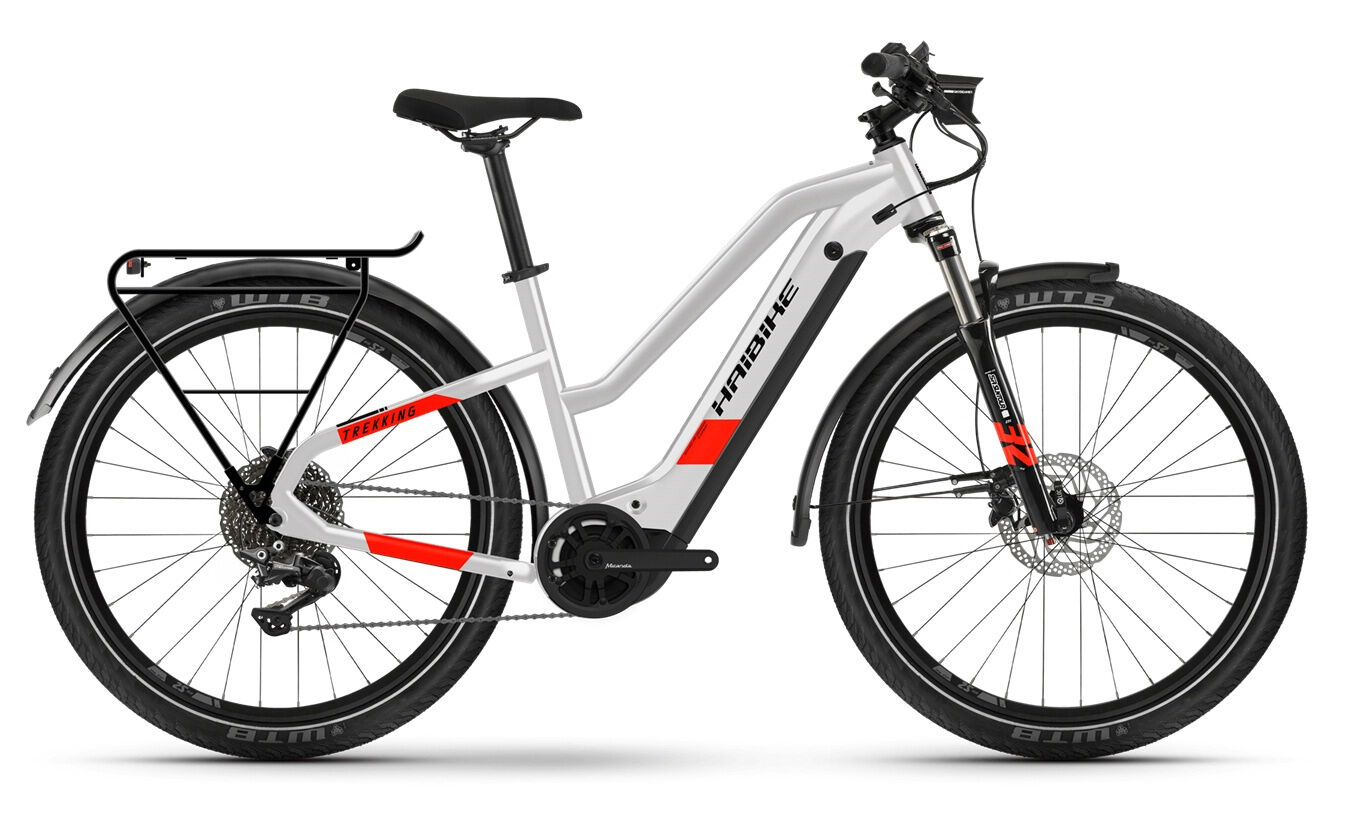 Haibike Trekking 7 cool grey/red matte 2022 27,5" 630 Wh Trapez