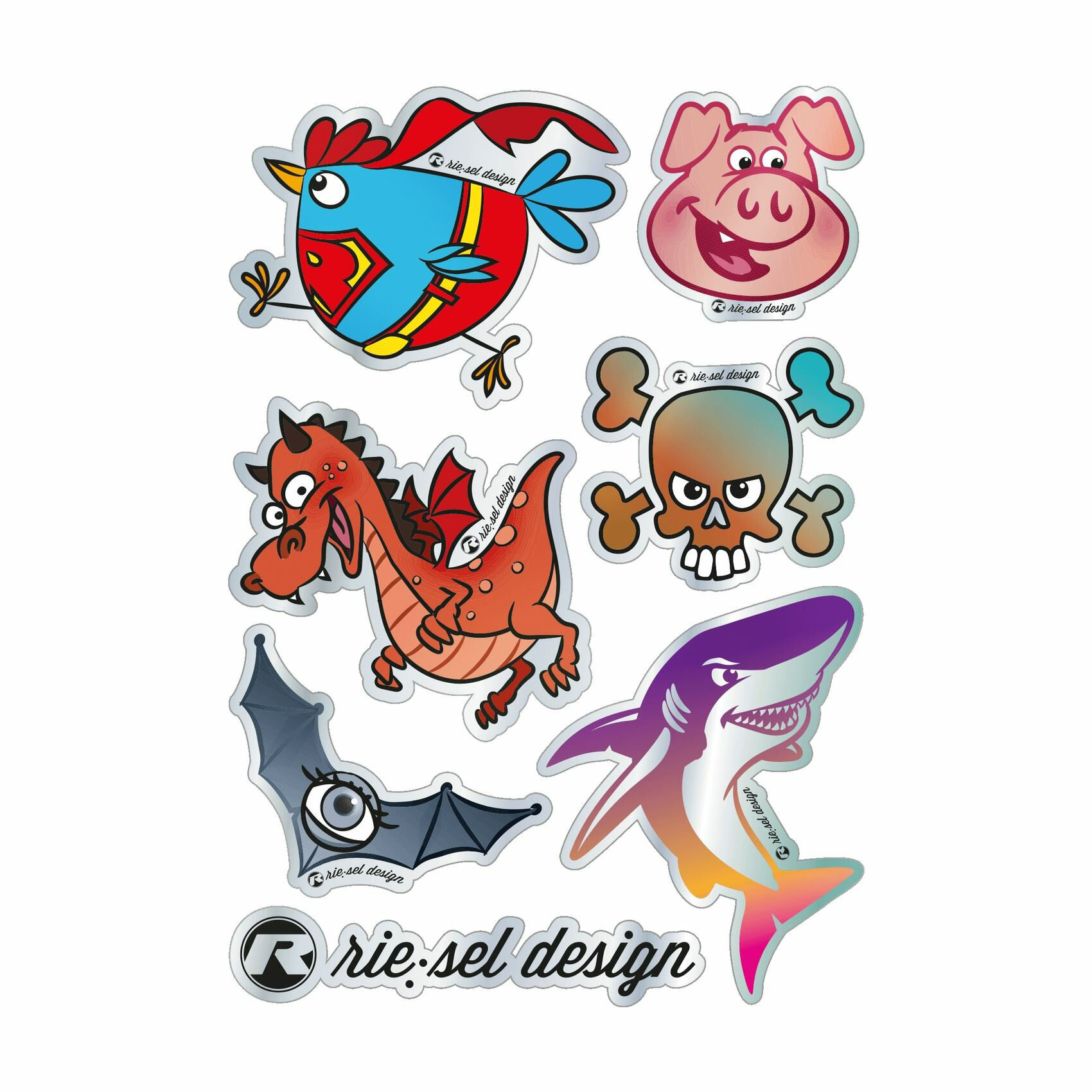 Rie:sel design Re:Flex Reflektierende Aufkleber Multicolor