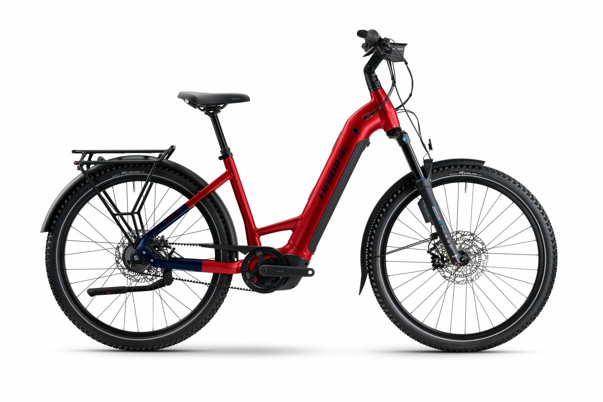 Haibike Trekking 9 Abs Low - 27;5" 800 Wh - Dynamite Red/blue Glänzend