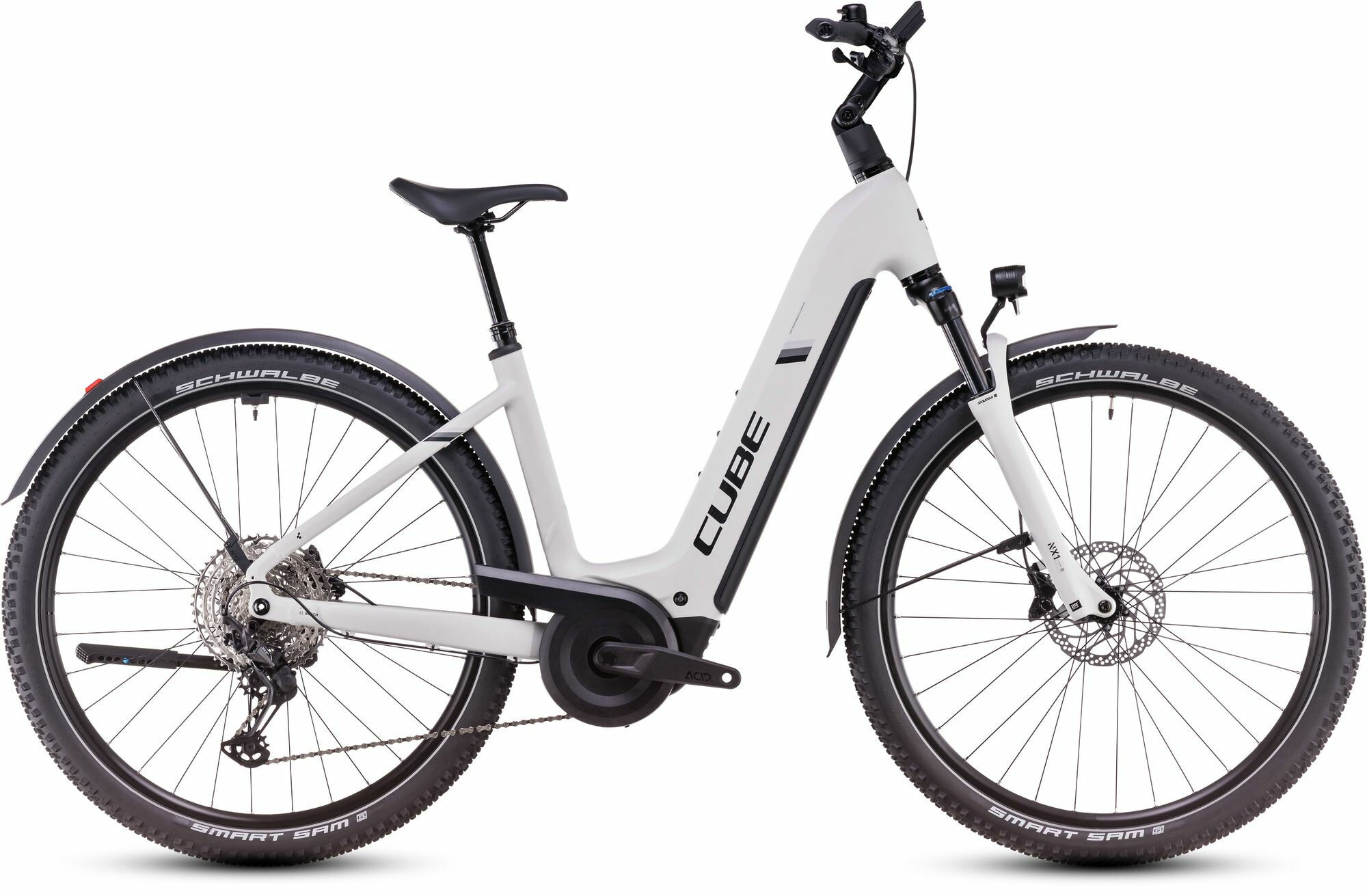 Cube Nuride Hybrid EXC 800 Allroad cotton´n´silver 28" 800 Wh Wave