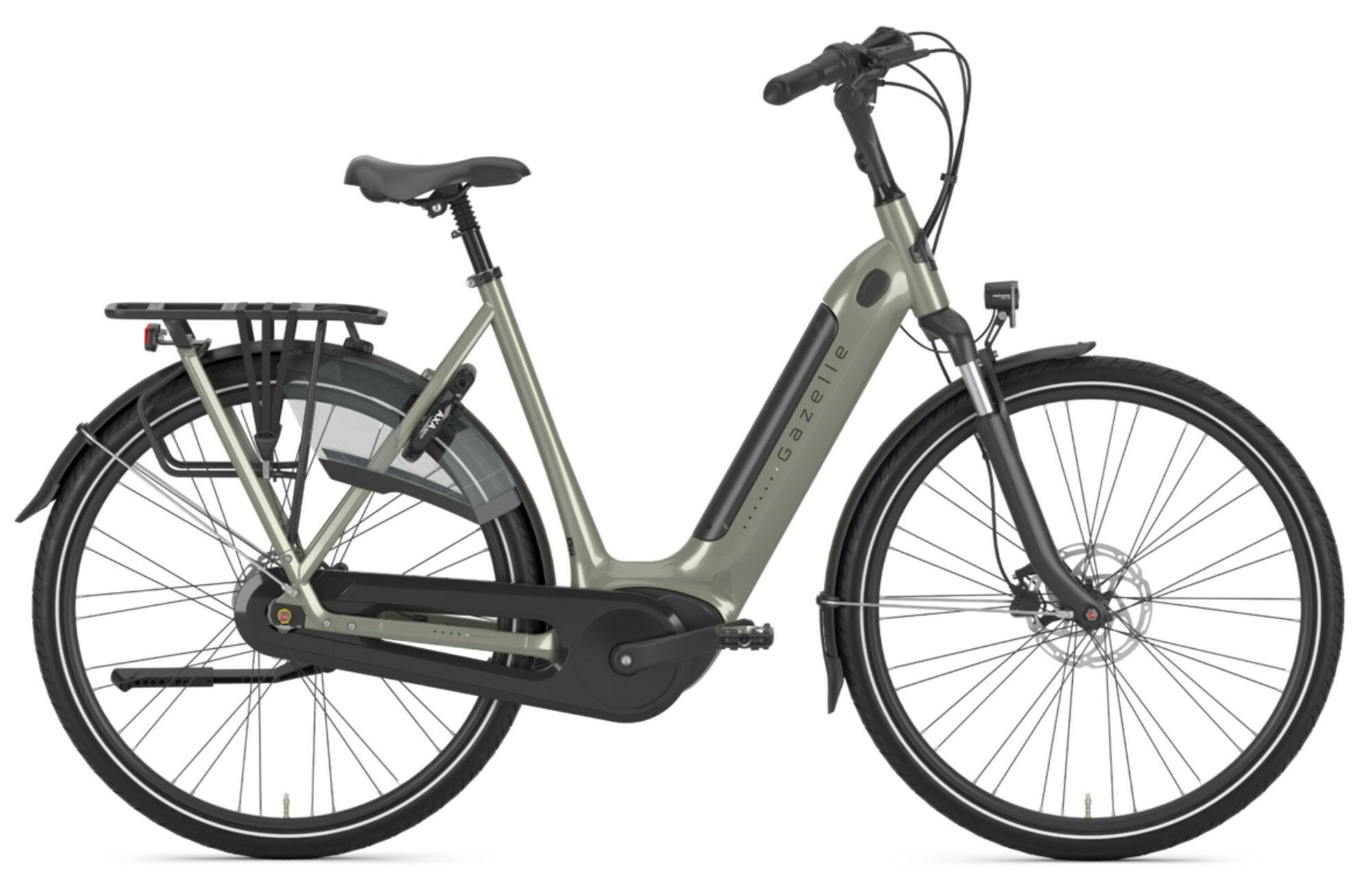 Gazelle Grenoble C7+ HMB clay green gloss 28" 500 Wh Wave 57 cm