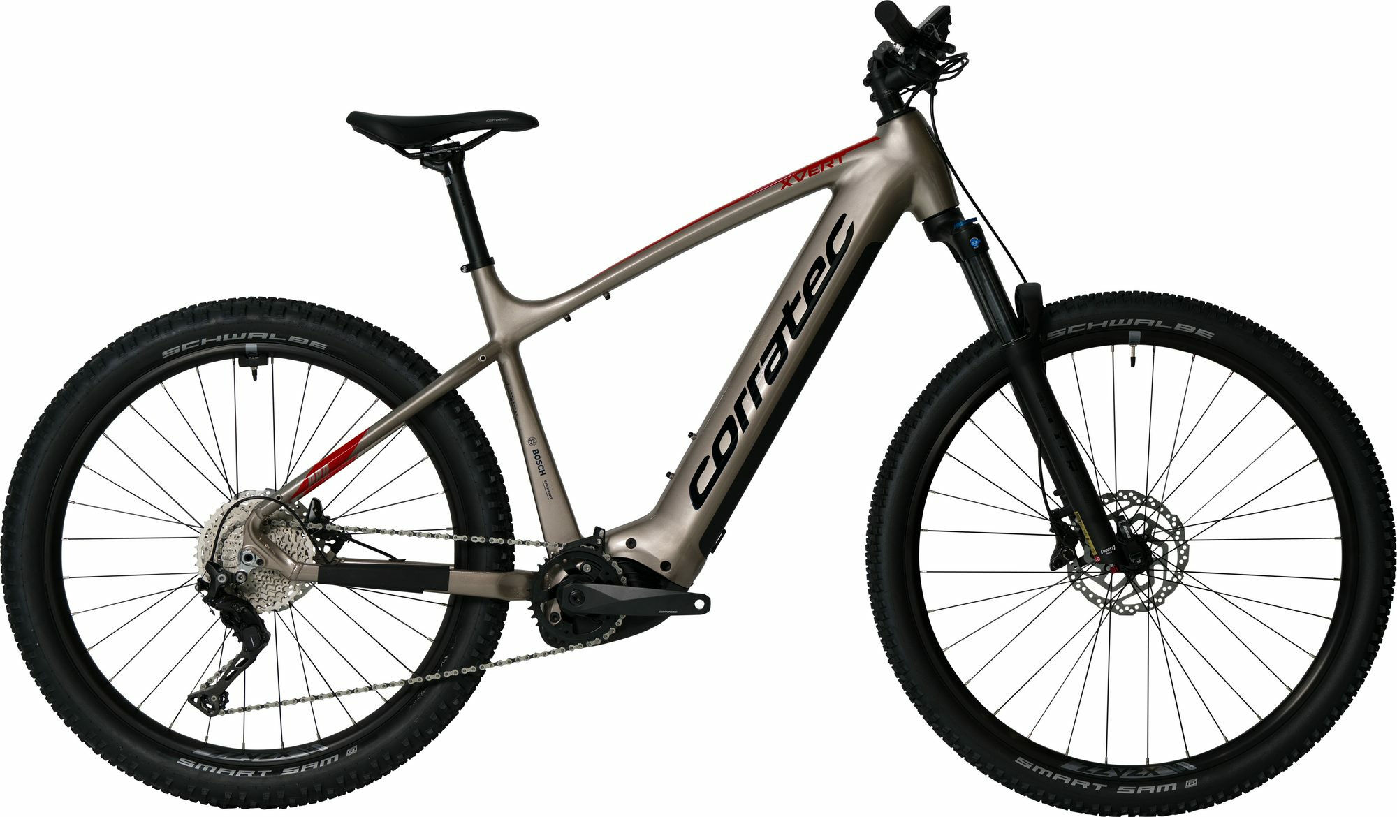 Corratec E-POWER X-VERT PRO GENT Sand Metallic/Dark Metallic Blue/Red 29"/27;5" ... 44 cm