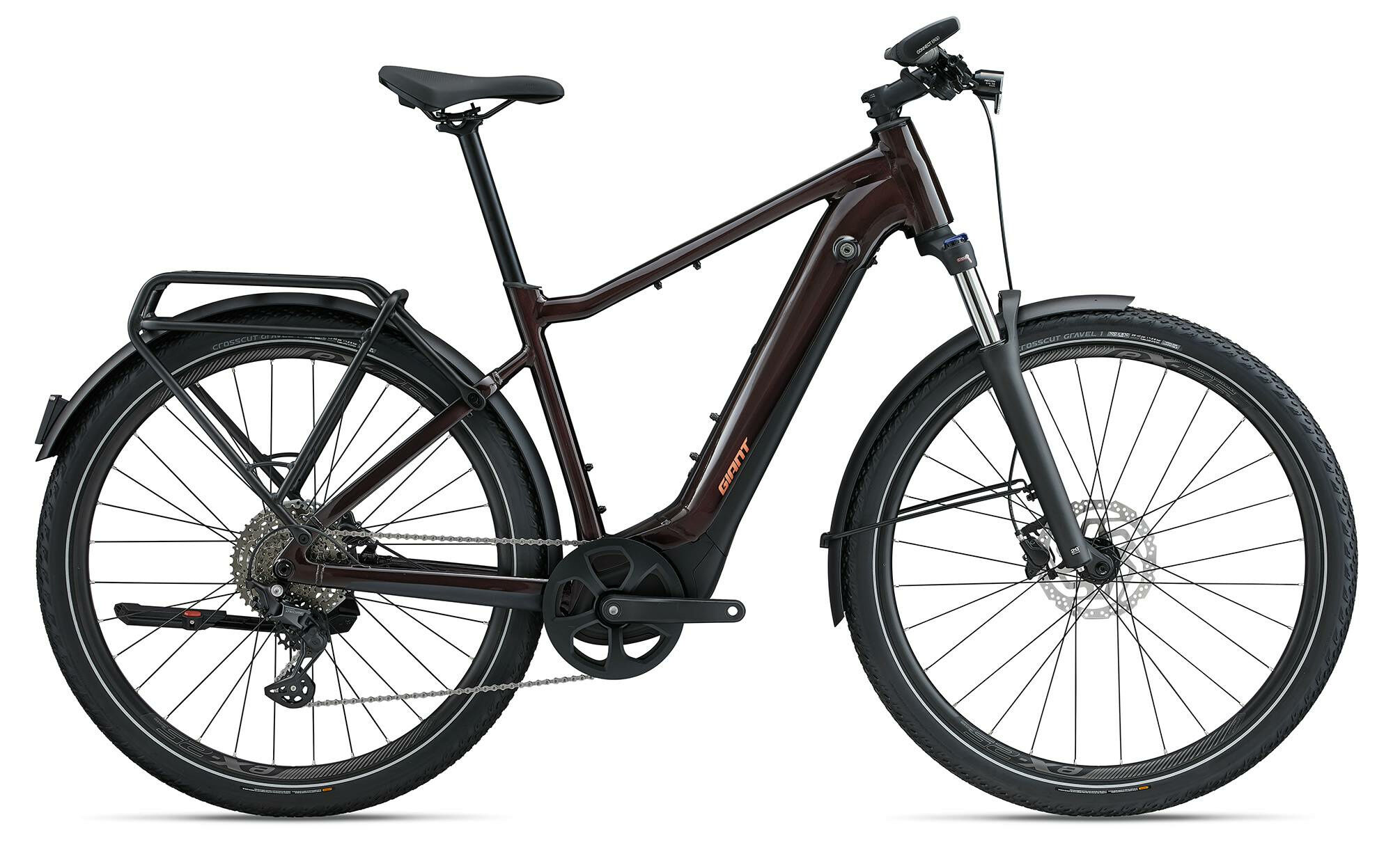 Giant EXPLORE E+ 1 GTS Cordovan/Black Gloss-Matt 28" 625 Wh Diamant XXL