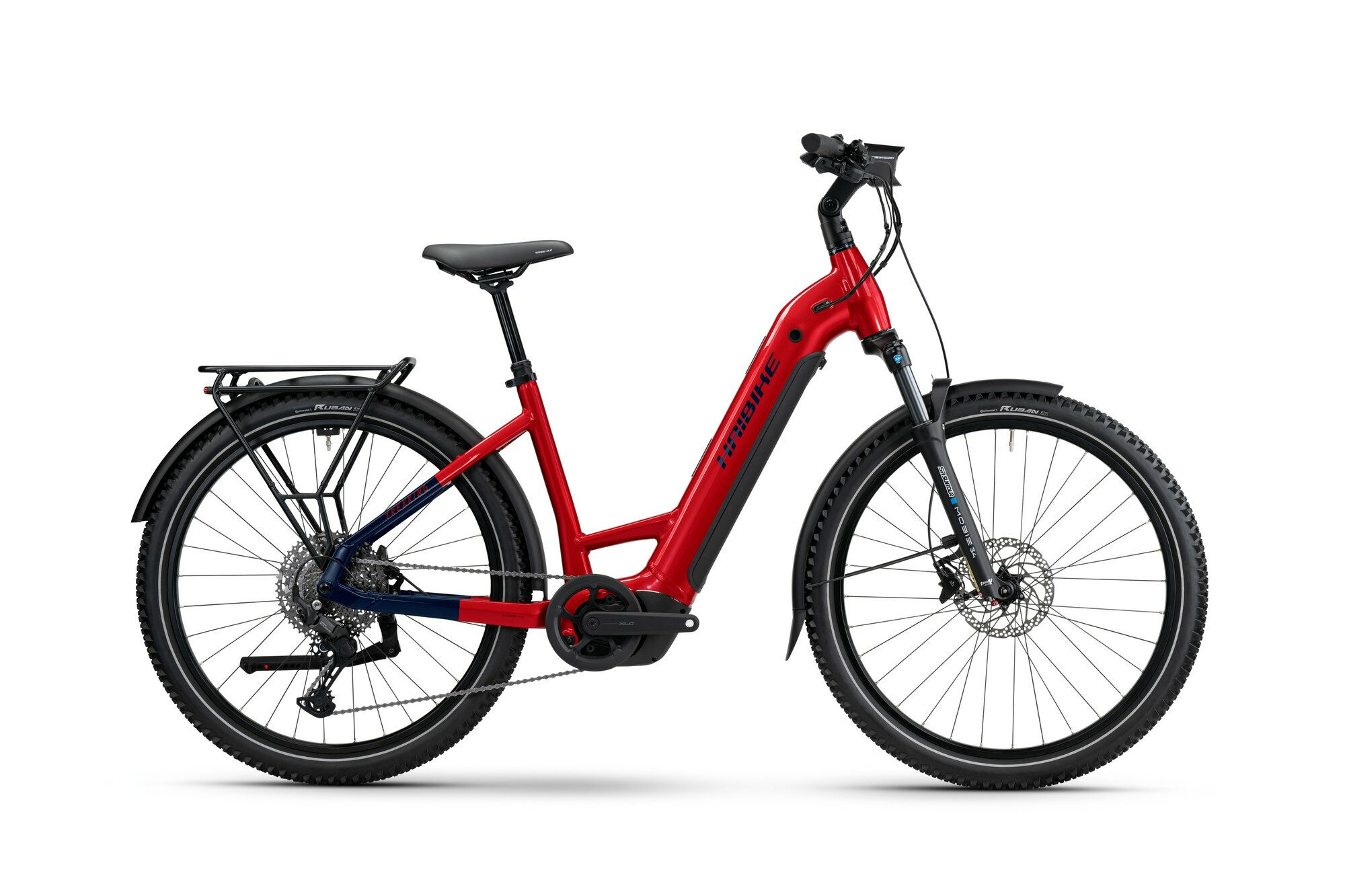 Haibike TREKKING 7 LOW - 27;5" 800 Wh - dynamite red/blue glänzend L