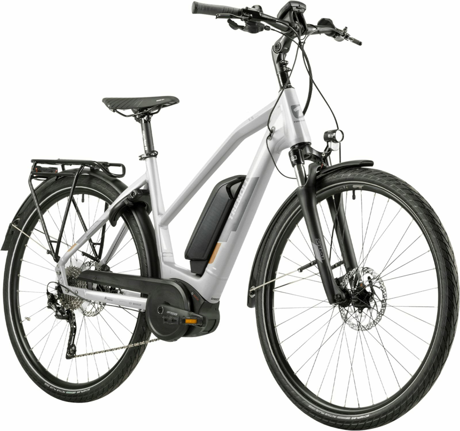Trenoli BRENTA sportivo T silver-glänzend 2024 28" 500 Wh Trapez