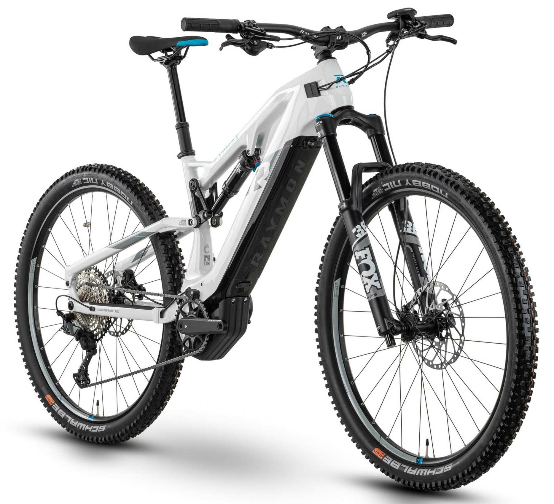 Raymon FullRay 150E 10.0 white/grey/new blue 29" 630 Wh Diamant