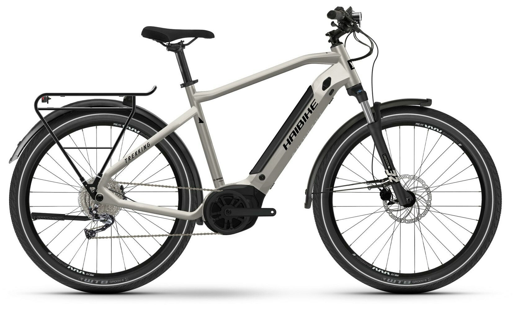 Haibike TREKKING 3 - 27;5" 500 Wh - warm grey/black glänzend L