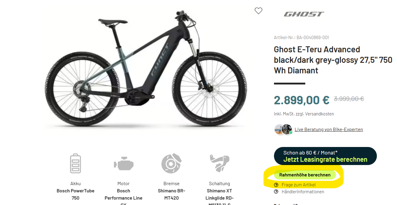 So bestimmst du die richtige Fahrrad Rahmengre mit Smartfit