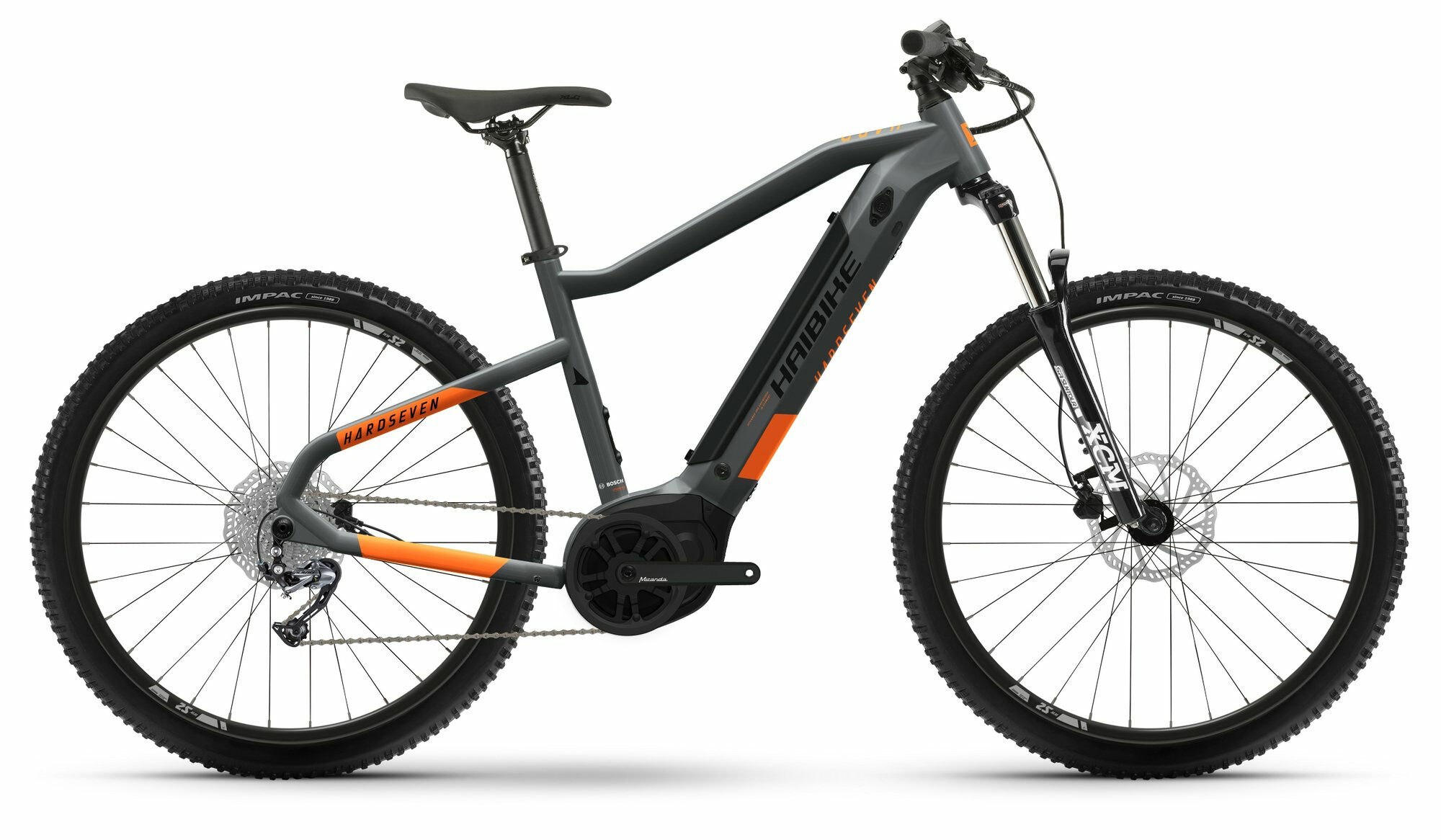 Haibike HARDSEVEN 4 cool grey/lava matte 27;5" 400 Wh Diamant 49 cm