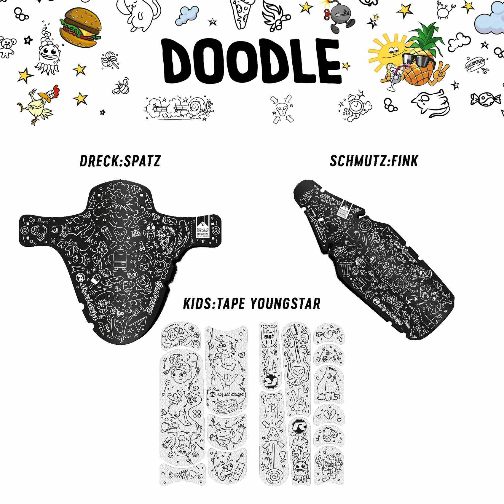 Rie:sel design Bundle Youngstar Doodle Black