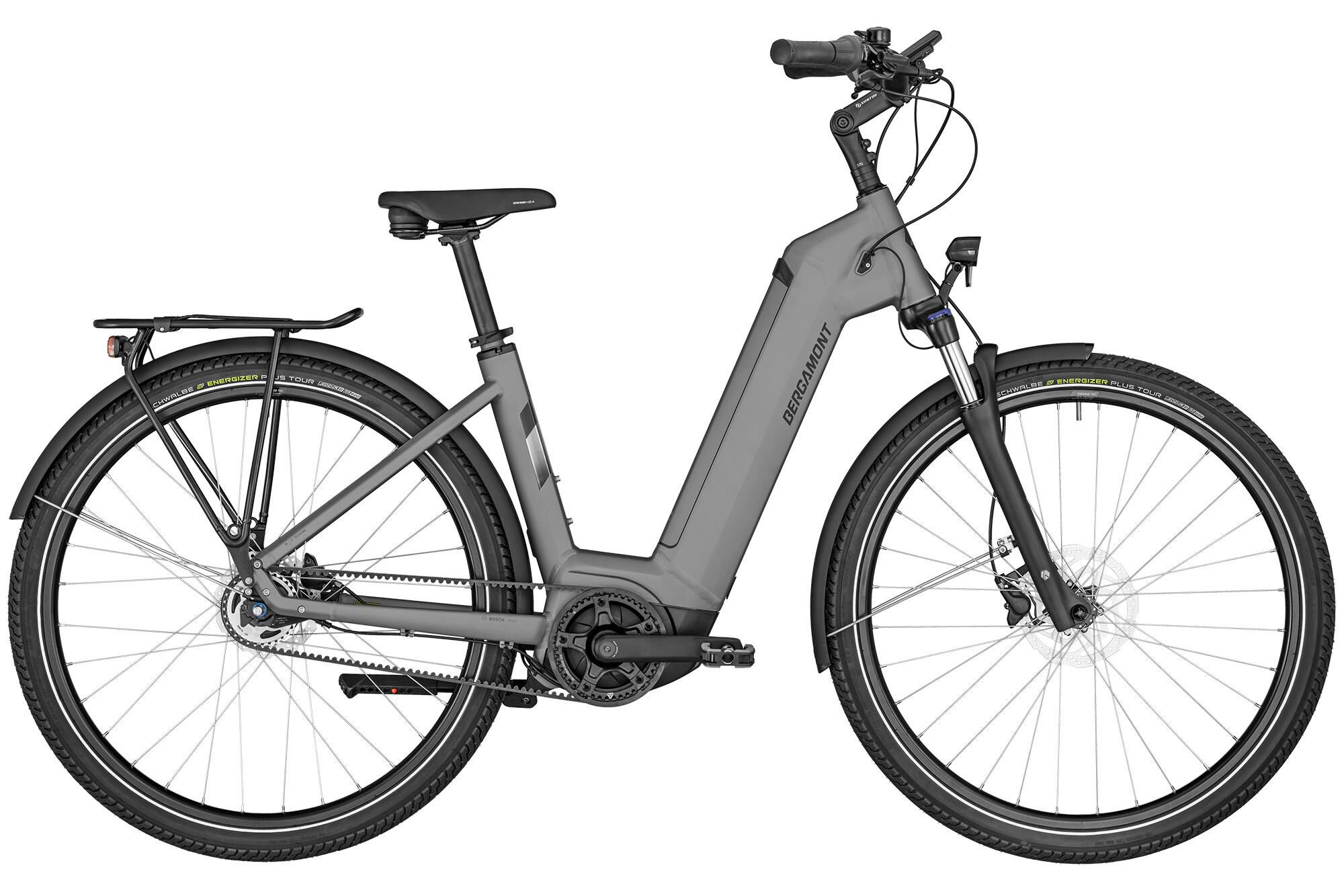 Bergamont E-HORIZON N5e FH BELT WAVE - 28" 500 Wh - matt titanium silver 48 cm