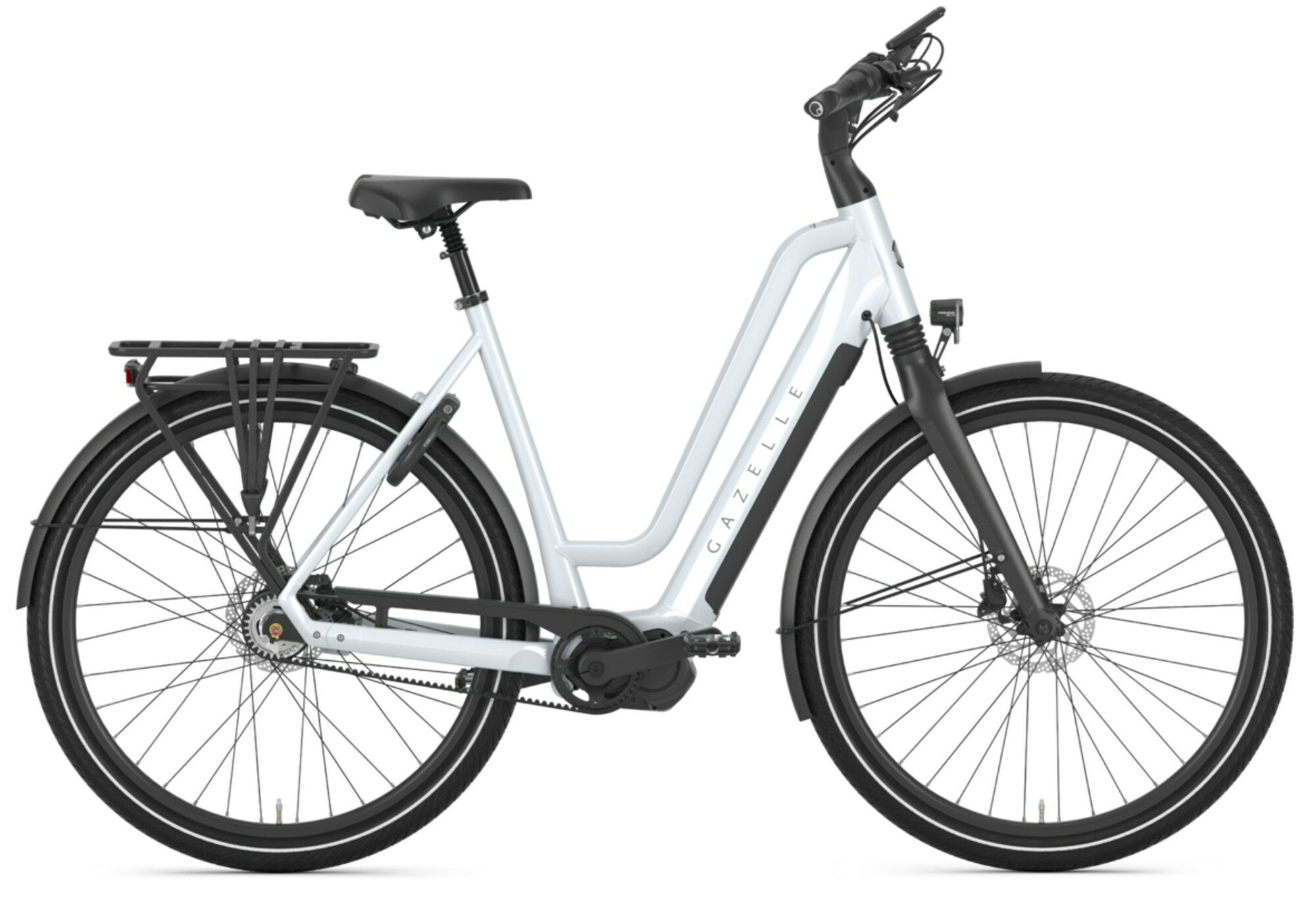 Gazelle Chamonix C5 HMS frozen white gloss 28" 630 Wh Wave