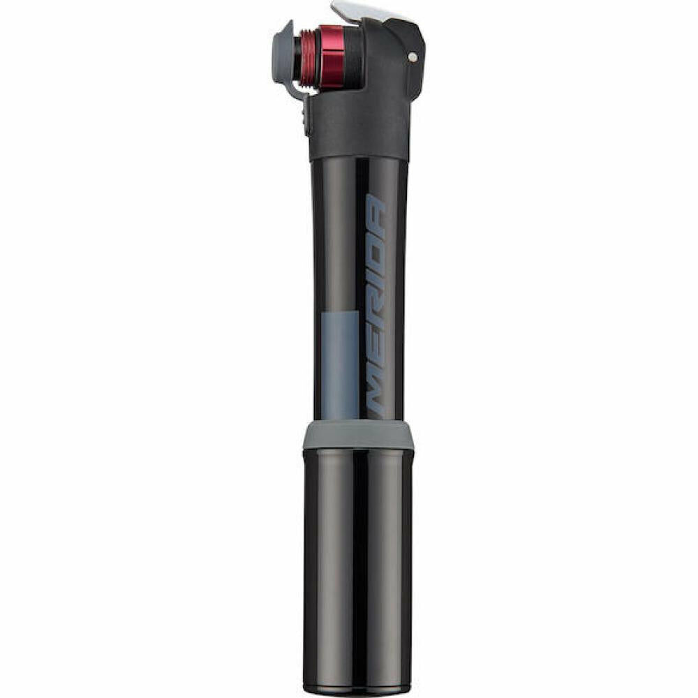 Merida Teleskop MTB Handpumpe, 18 cm, Schwarz - kompakte Minipumpe bis 5,5 bar