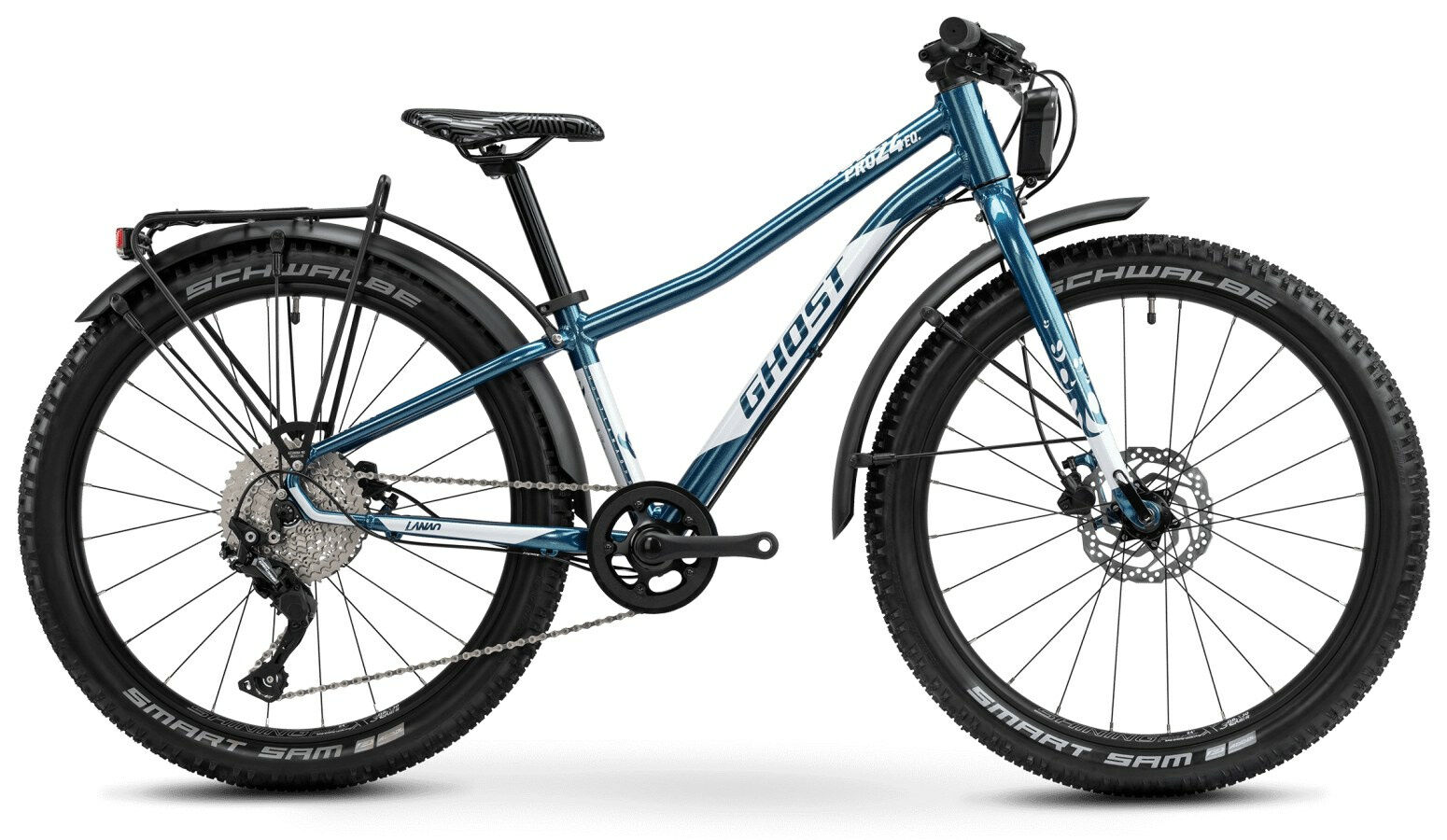 Ghost LANAO 24 PRO EQ dazzling green-blue/pearl white-glossy 24" Diamant 24"