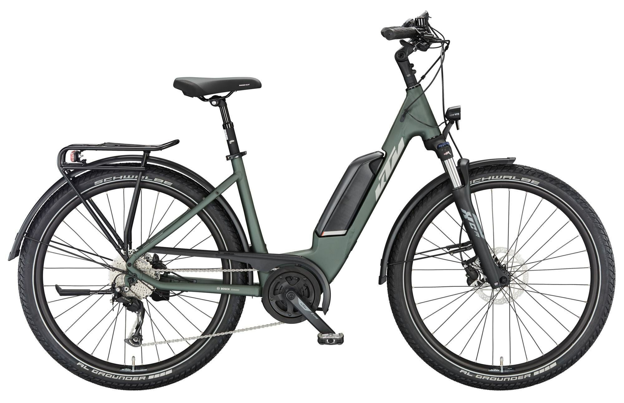 KTM MACINA GRAN P510 WAVE - 27;5" 500 Wh - moss grey matt (silver+orange) 46 cm