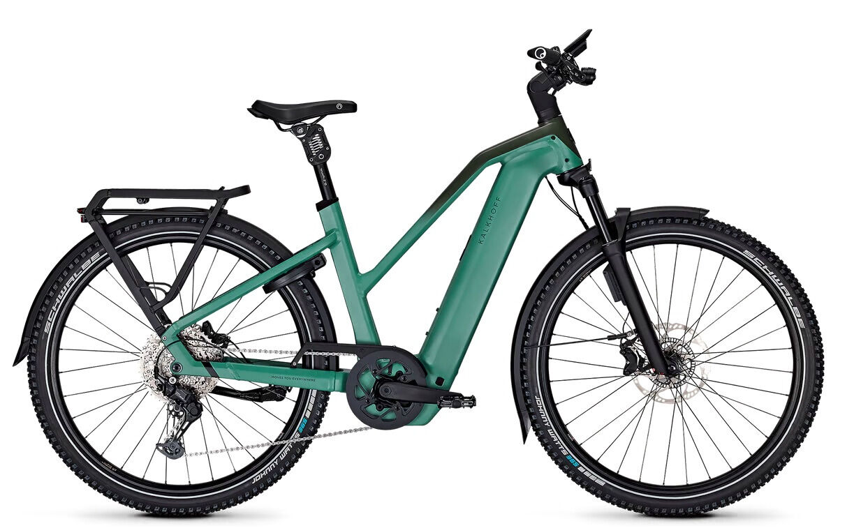 Kalkhoff Entice 5+ Excite ABS mineralgreen/huntsmengreen matt - 800 Wh - 29 Zoll - Trapez