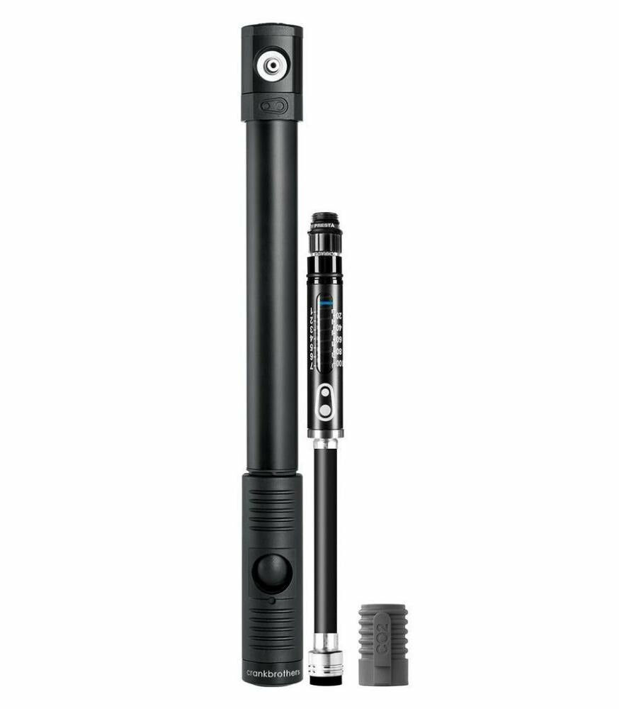 Crankbrothers Klic HP Handpumpe-CO2-Pumpe analoges Manometer inkl. Rahmenhalter ...