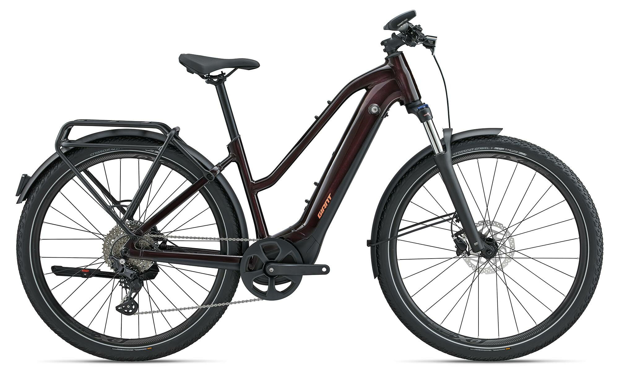 Giant EXPLORE E+ 1 STA Cordovan/Black Gloss-Matt 28" 625 Wh Trapez XL
