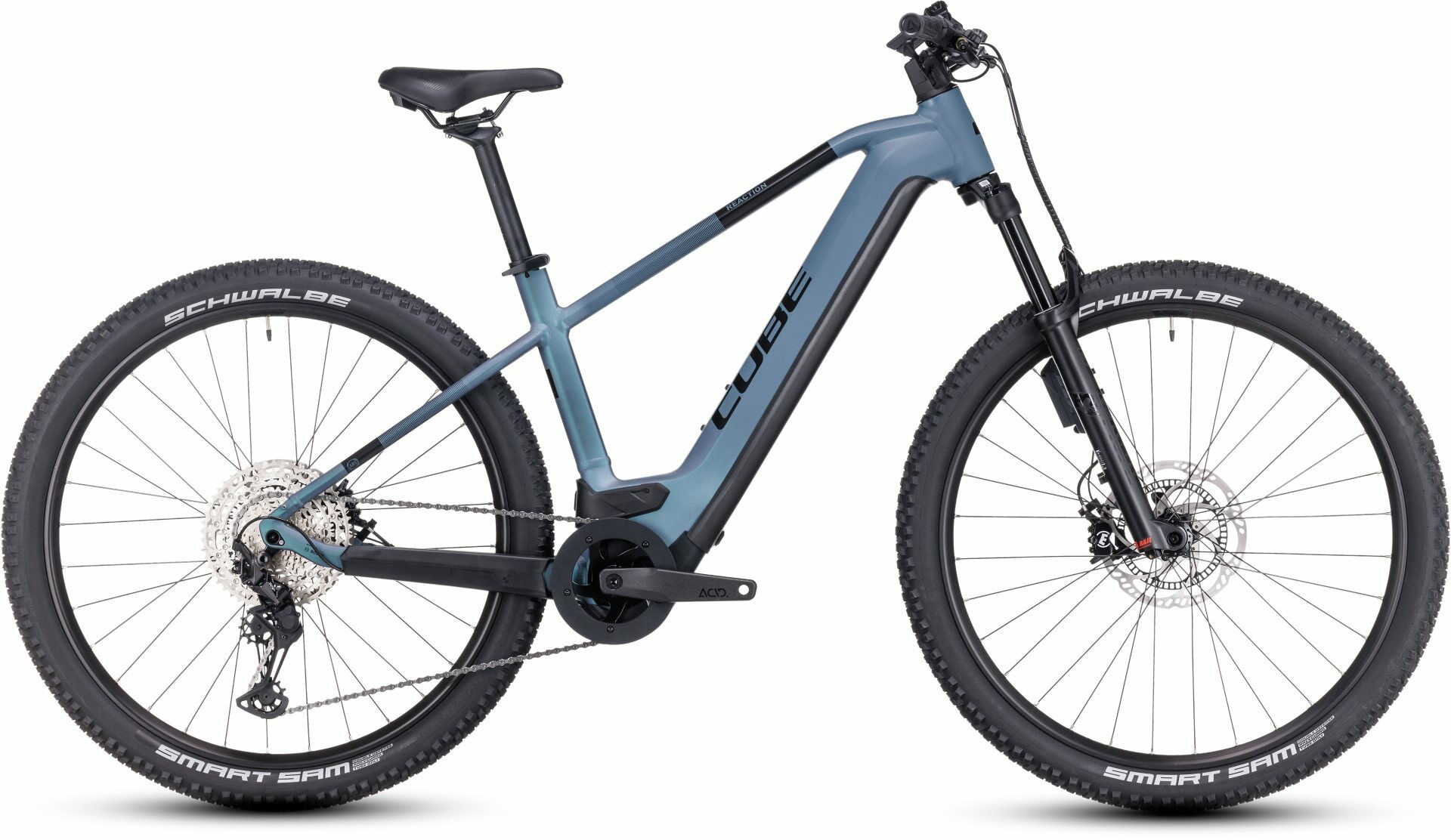 Cube Reaction Hybrid ABS 750 smaragdgrey´n´blue 27,5" 750 Wh Diamant