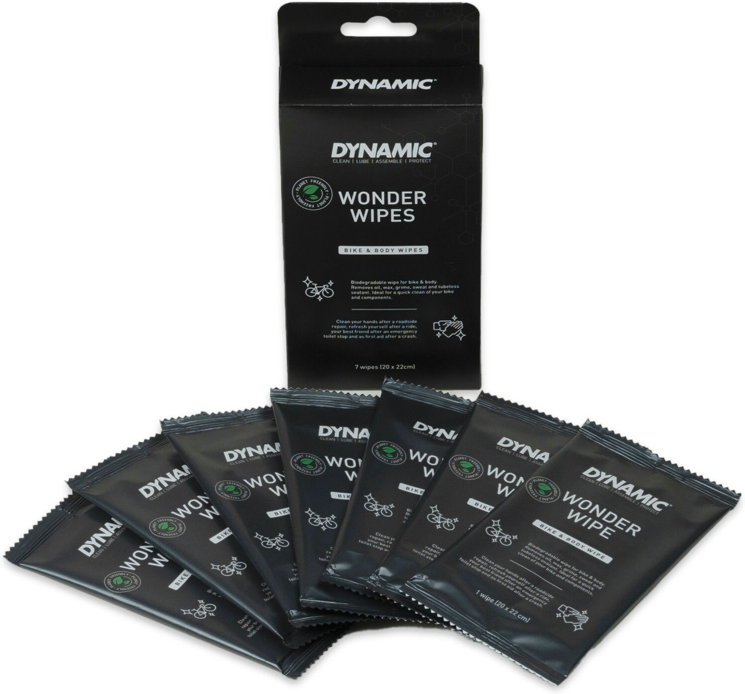 Dynamic Bike Care WONDER WIPES Reinigungstücher 7 Stück, 20x22cm