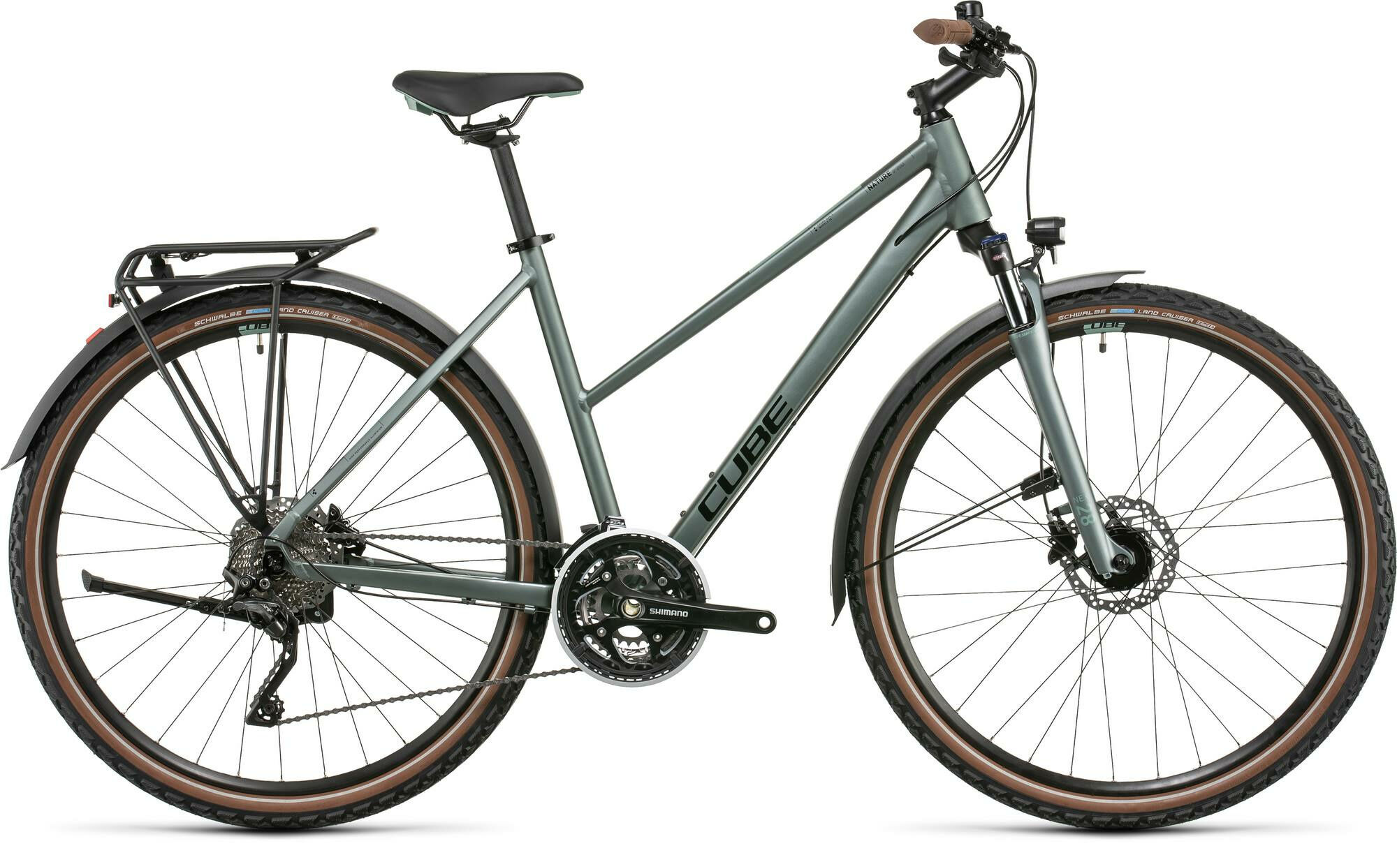 Cube Nature Pro Allroad silvergreen´n´black 2022 28" Trapez
