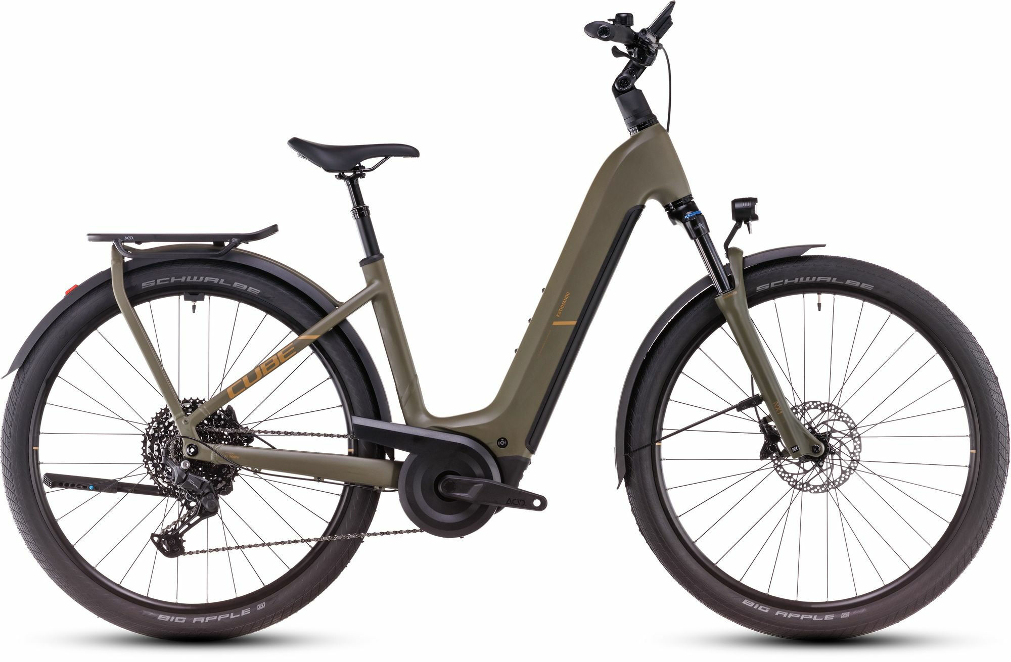 Cube Kathmandu Hybrid Pro 800 dustyolive´n´gold 28" 800 Wh Wave