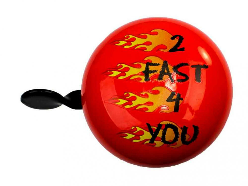 bbeBells Fahrradklingel "2 FAST 4 YOU" – 60mm, für Lenker 1,7–2,5cm, auffälliges...