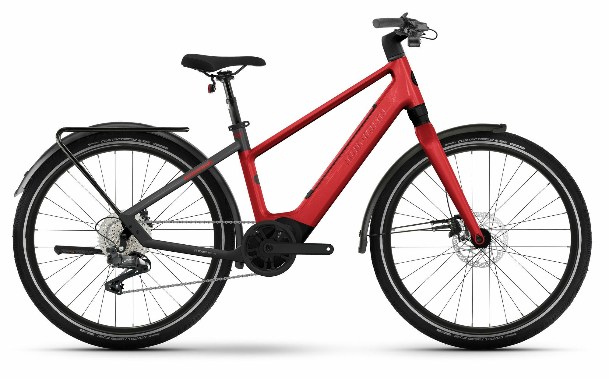 Winora iRIDE PURE X10 chrystal red/black-gloss 27;5" 400 Wh Diamant 48 cm