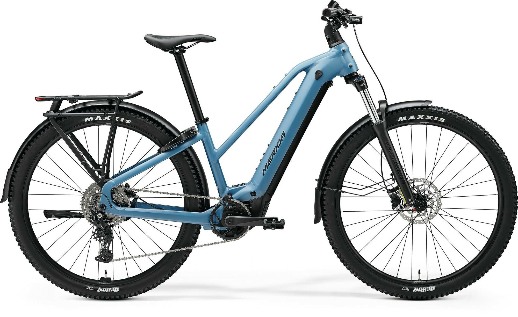 Merida eFLOAT CC L 400 EQ Silk Dove Blue - 600 Wh - 29 Zoll - Trapez