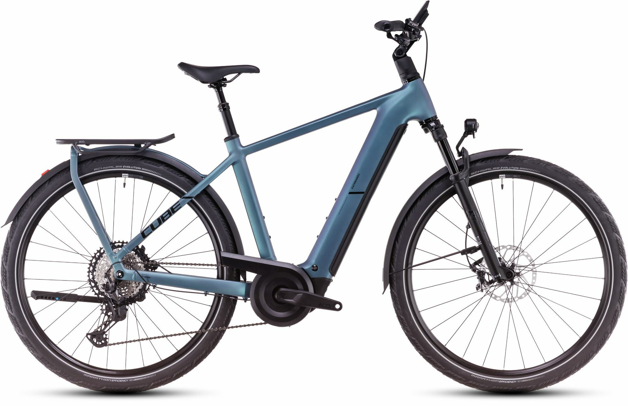 Cube KATHMANDU HYBRID SLX 800 - 28" 800 Wh - smaragdgrey´n´black