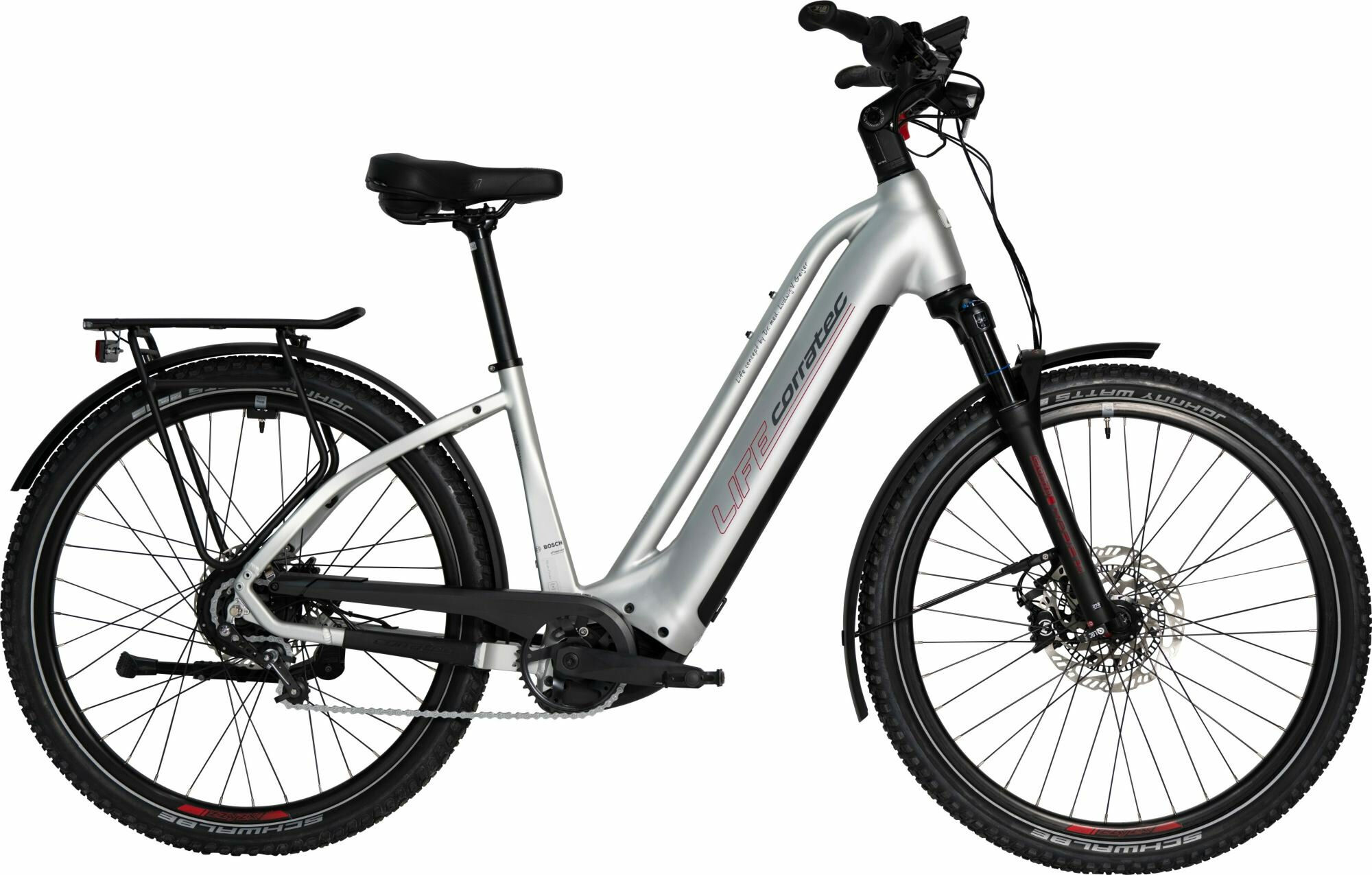 Corratec LIFE CX7 Silver/Cool Grey/Red 27;5" 750 Wh Wave 47 cm