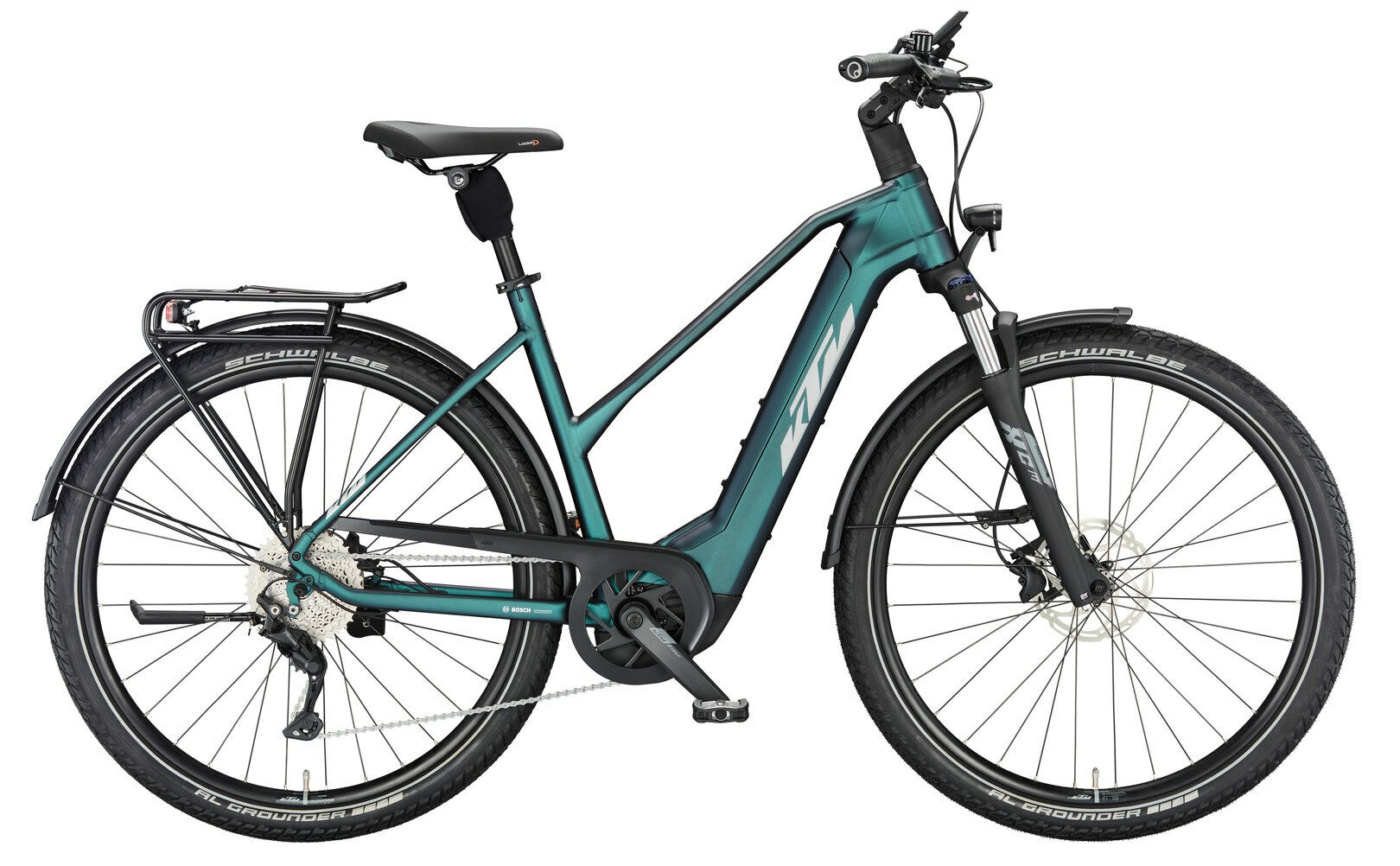 KTM MACINA GRAN 720 TRAPEZ - 29" 750 Wh - green purple flip matt (silver+black) 56 cm