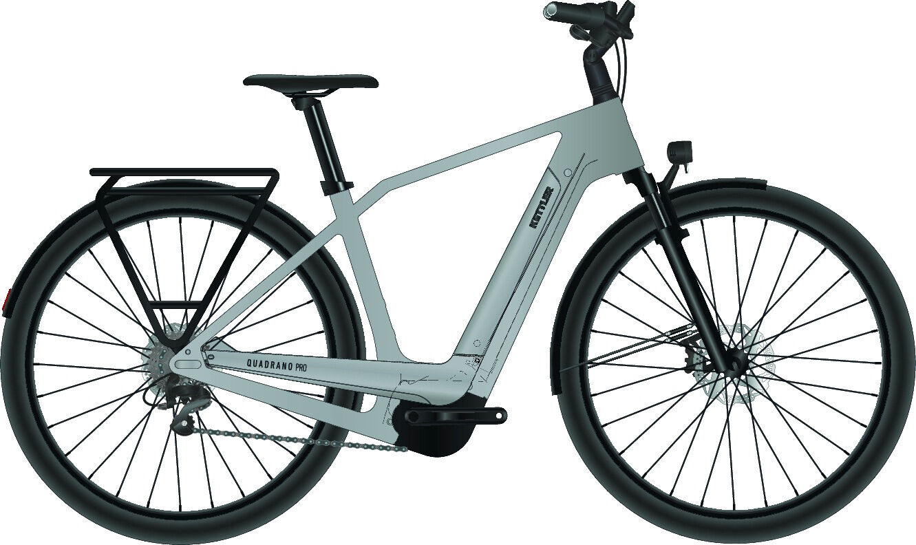 Kettler Quadrano Pro 12 LTD modern grey shiny - 630 Wh - 28 Zoll - Diamant (2025)