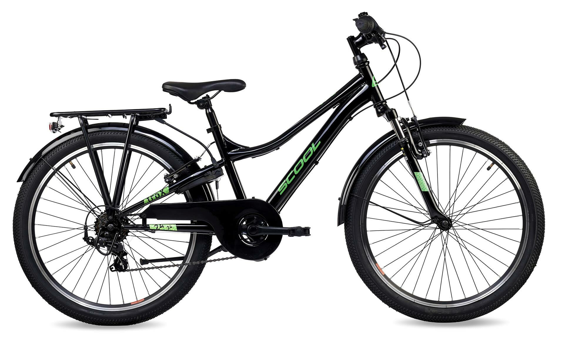 S'COOL troX 24-K6 Black/Neon Green 24" Diamant 24"