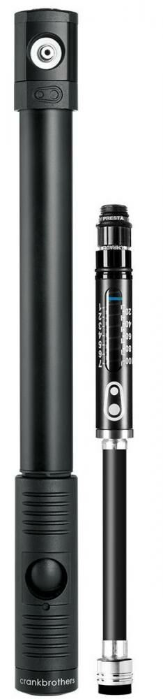 Crankbrothers Klic HP Handpumpe analoges Manometer inkl. Rahmenhalter Midnight E...