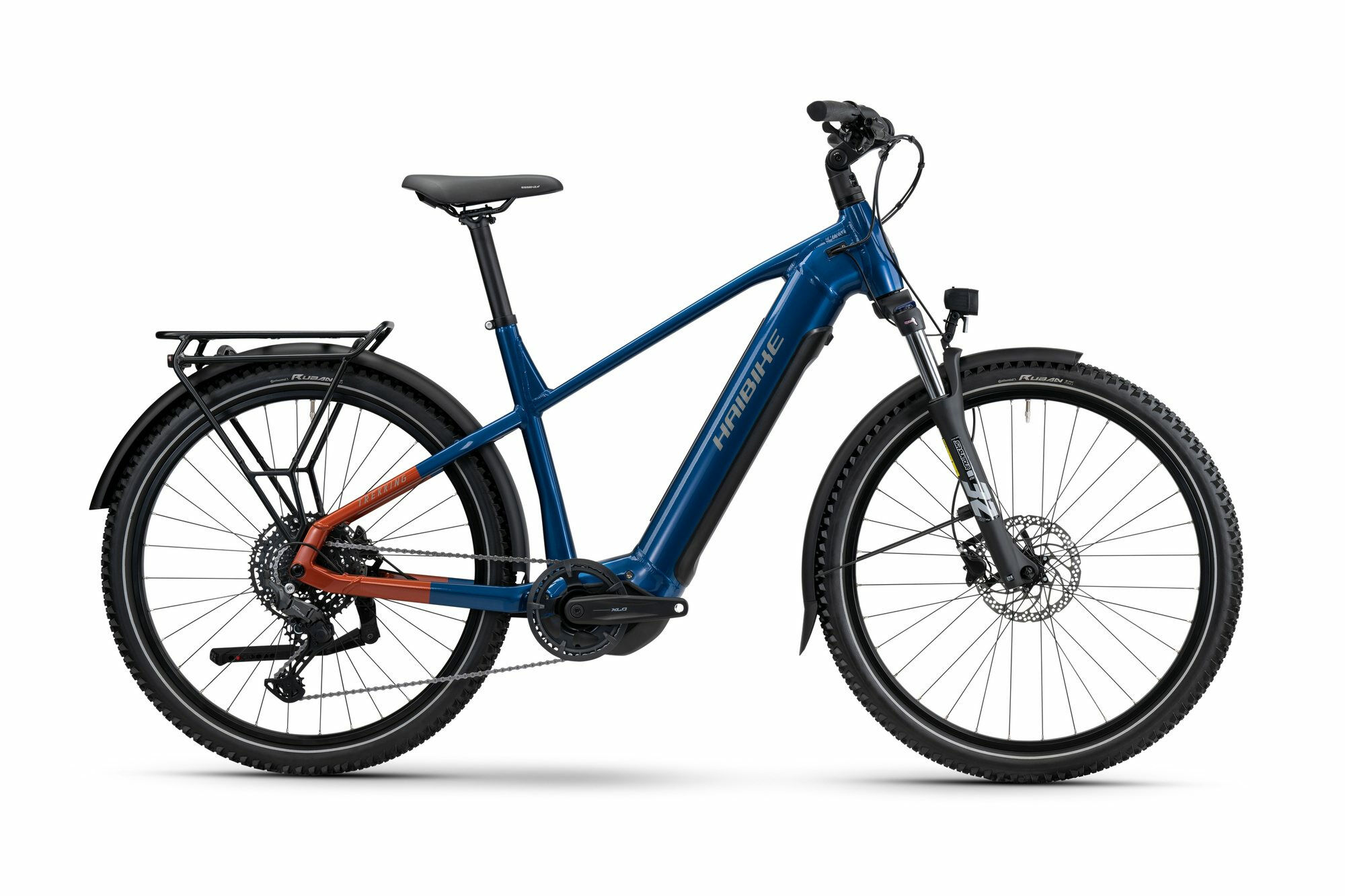 Haibike TREKKING 4 blue/orange/silver glänzend 27;5" 720 Wh Diamant M