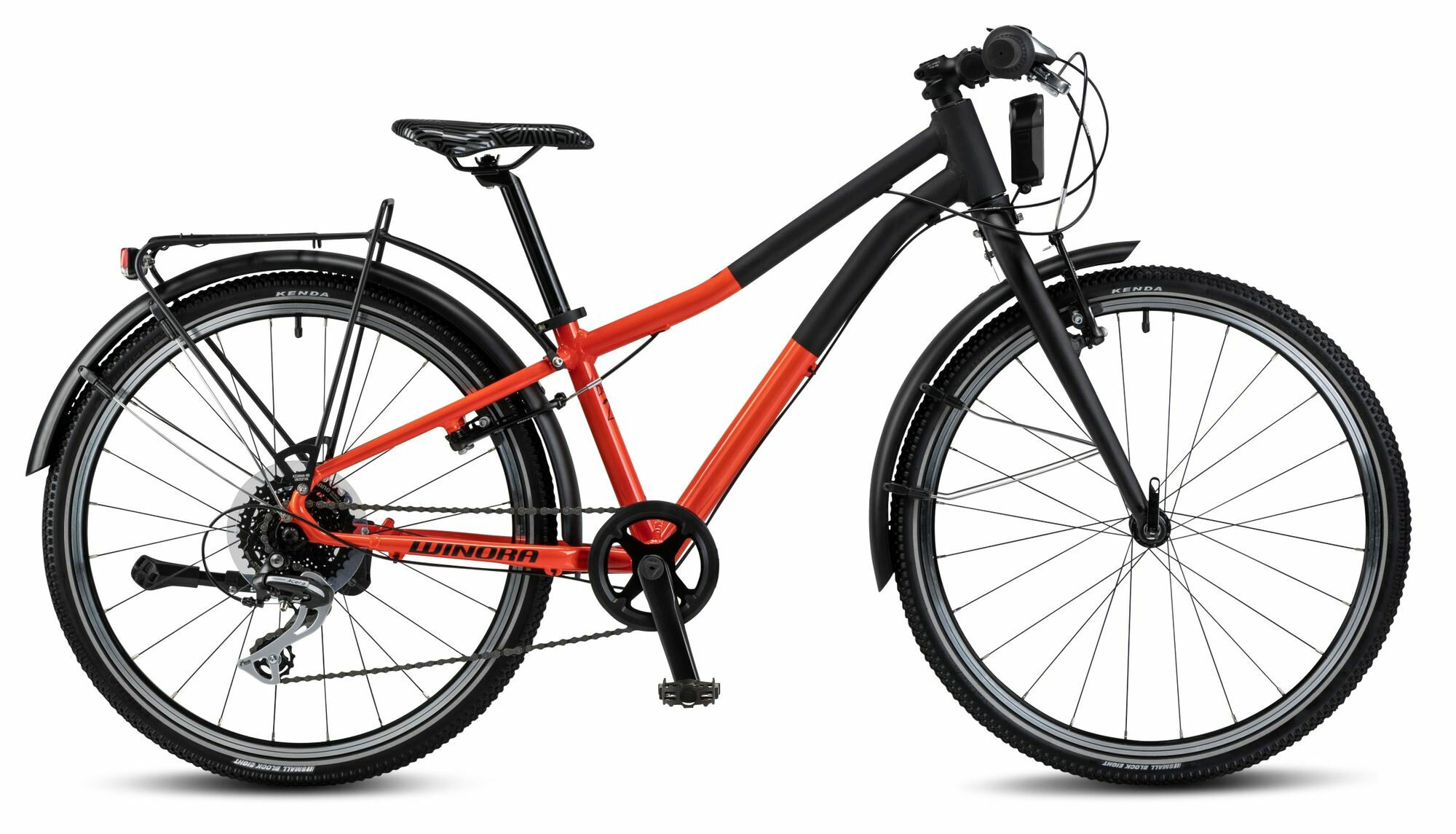 Winora DASH 24 halloween orange gloss/black chalk matte 24" Diamant 24"