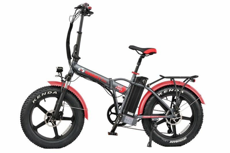 SMARTbike BigFoot 4.0 grau-rot 20" 690 Wh Faltrahmen U