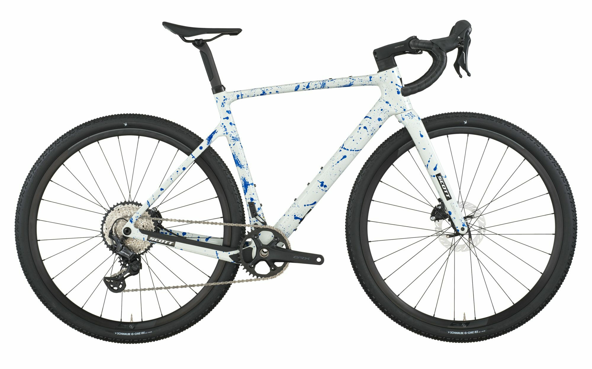 Scott ADDICT GRAVEL 30 - 28" - white/splatter blue