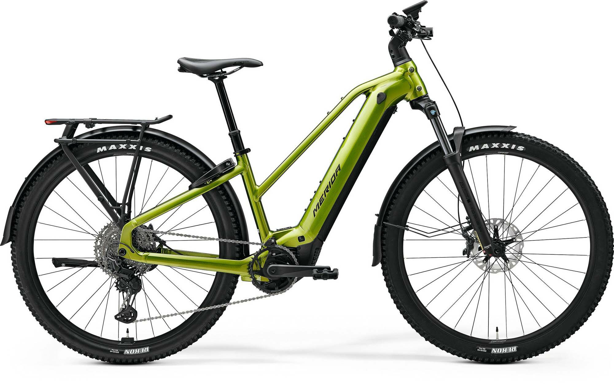 Merida eFLOAT CC L 600 EQ Fall Green - 800 Wh - 29 Zoll - Trapez