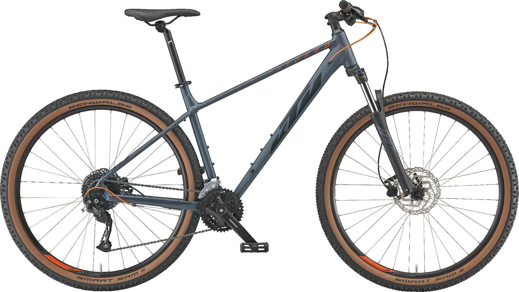 KTM CHICAGO 271 metallic grey matt (black+orange) 27;5" Diamant 48 cm