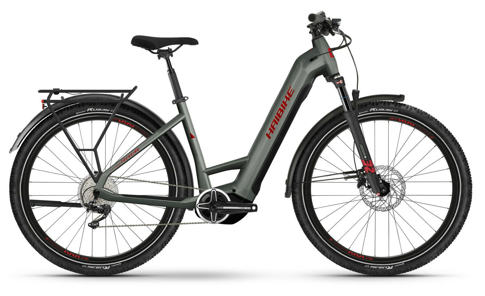 Haibike TREKKING 5 LOW - 27;5" 720 Wh - olive/red-gloss 50 cm